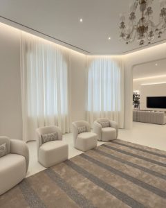 white curtains